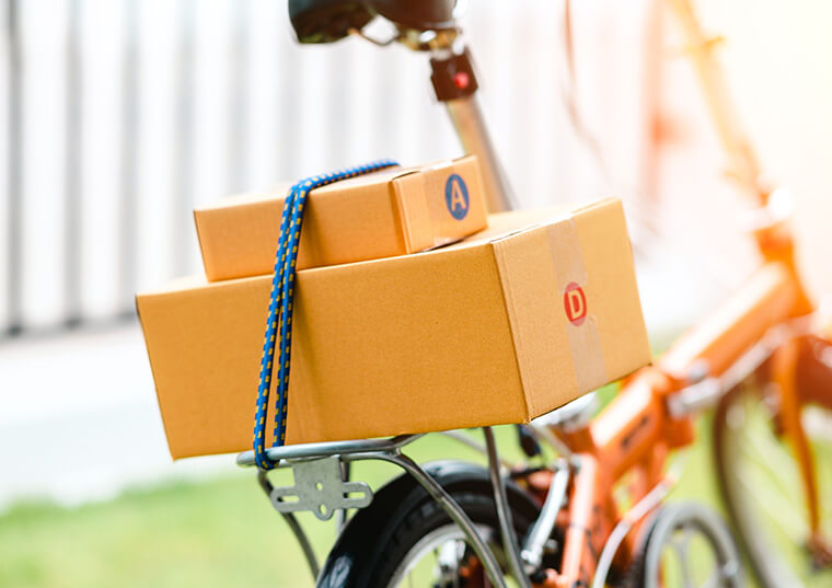 Primer plano de una bicicleta de juguete