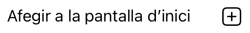 Afegir a la pantalla d'inici